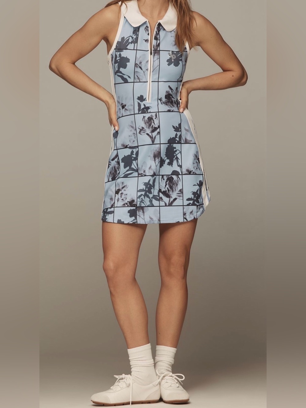 Anthropologie Daily Practice Quarter Zip Mini Dress Waypoint Sz L NWT
